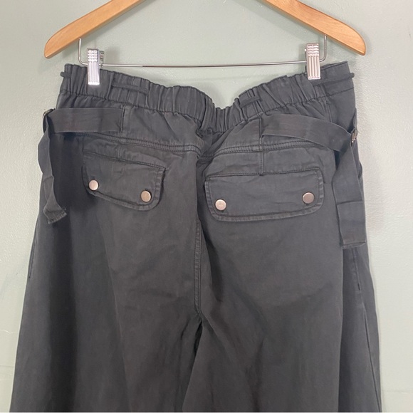 Free People Wide Leg Julien Chino Trousers Pants Baggy Slouchy XL Black - Picture 7 of 7